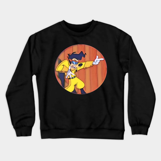 Goofy Max Powerline Dance Painting Crewneck Sweatshirt by xsdni999